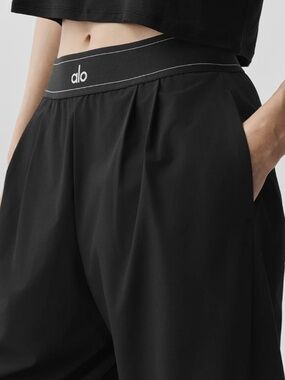 ALO Yoga Black Suit Up Trouser Pants S (Long)